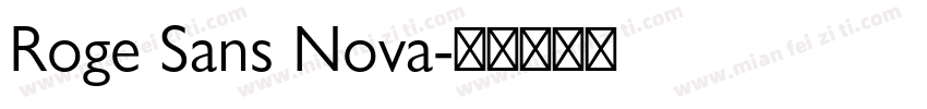 Roge Sans Nova字体转换